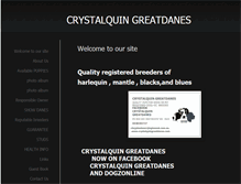 Tablet Screenshot of crystalquingreatdanes.com